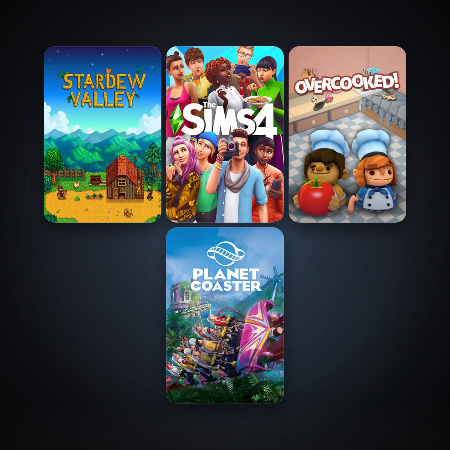Stardew Valley + Overcooked, 6 games, clean — HabibiAccounts