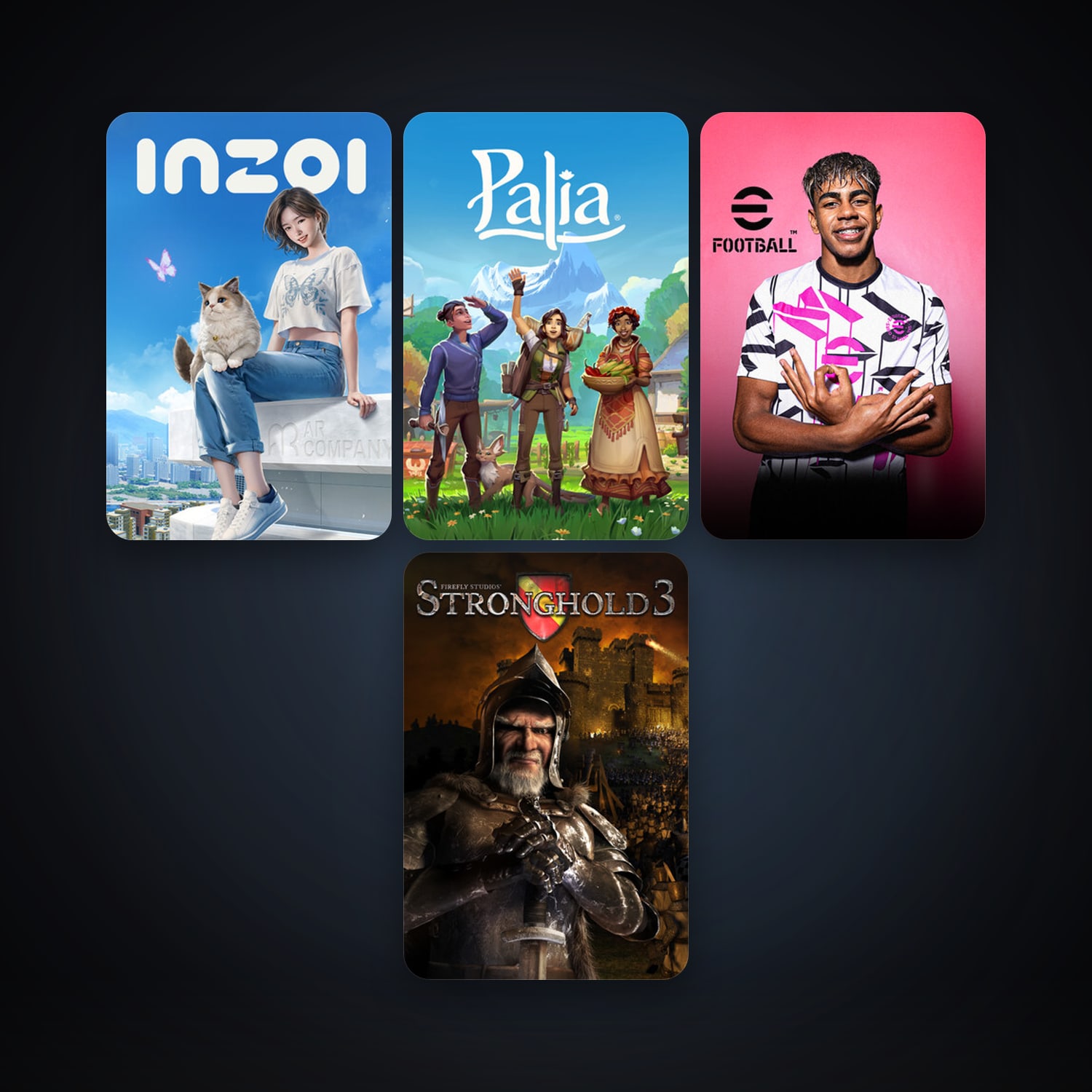 Stronghold 3 Gold + eFootball 2024, 5 games, clean — HabibiAccounts
