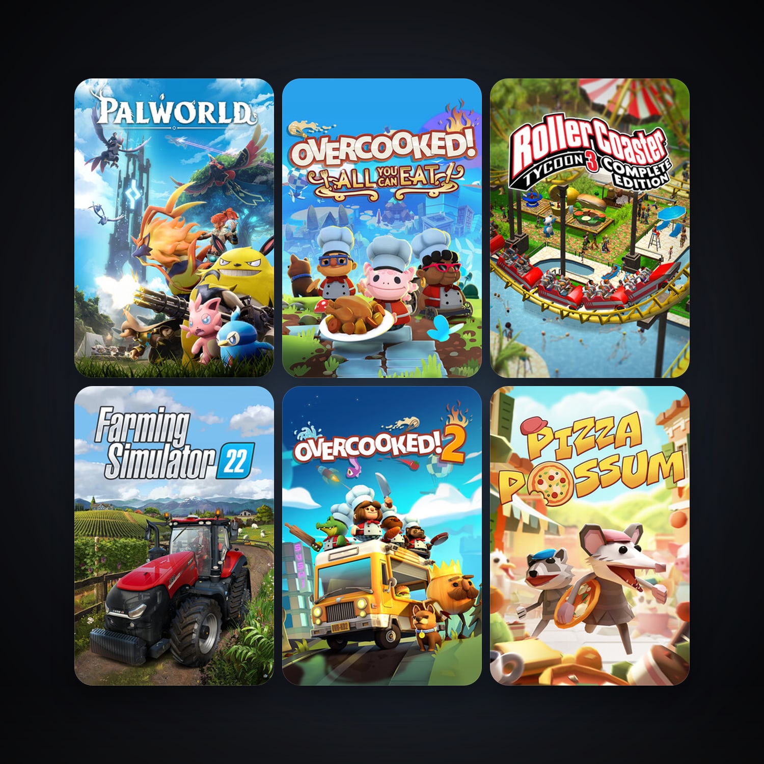 Overcooked! 2 + Chef: A Restaurant Tycoon Game, 11 games, clean — HabibiAccounts