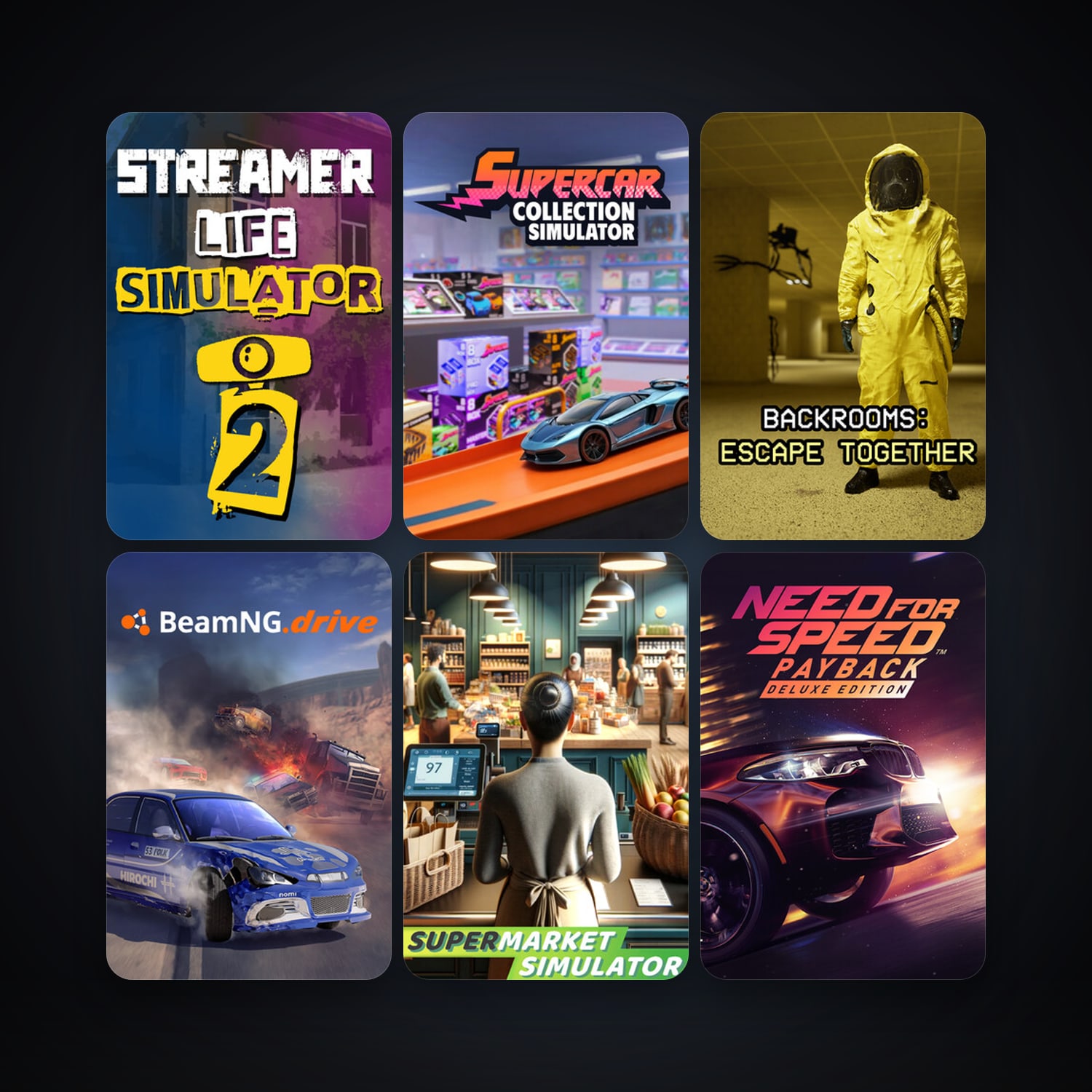 Free CS2 (No Prime) + BeamNG.drive, 15 games, Steam 11, clean — HabibiAccounts