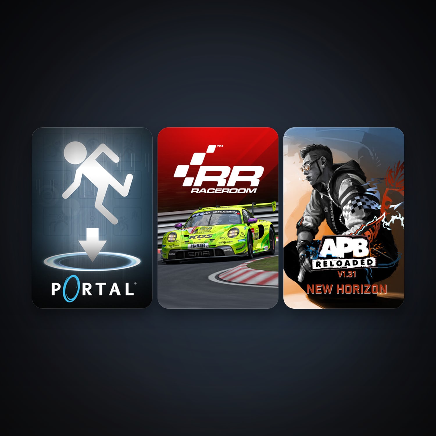 Portal + APB Reloaded, 8 games, clean — HabibiAccounts