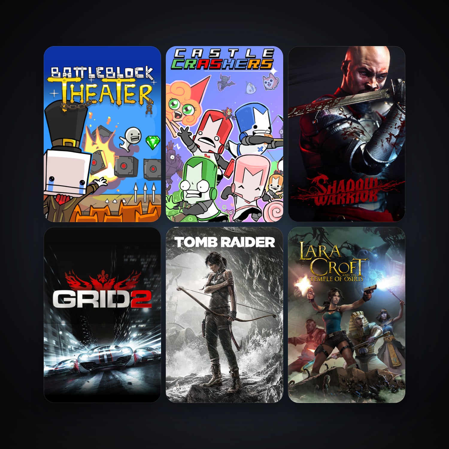 GRID 2 + Tomb Raider, 8 games, clean — HabibiAccounts