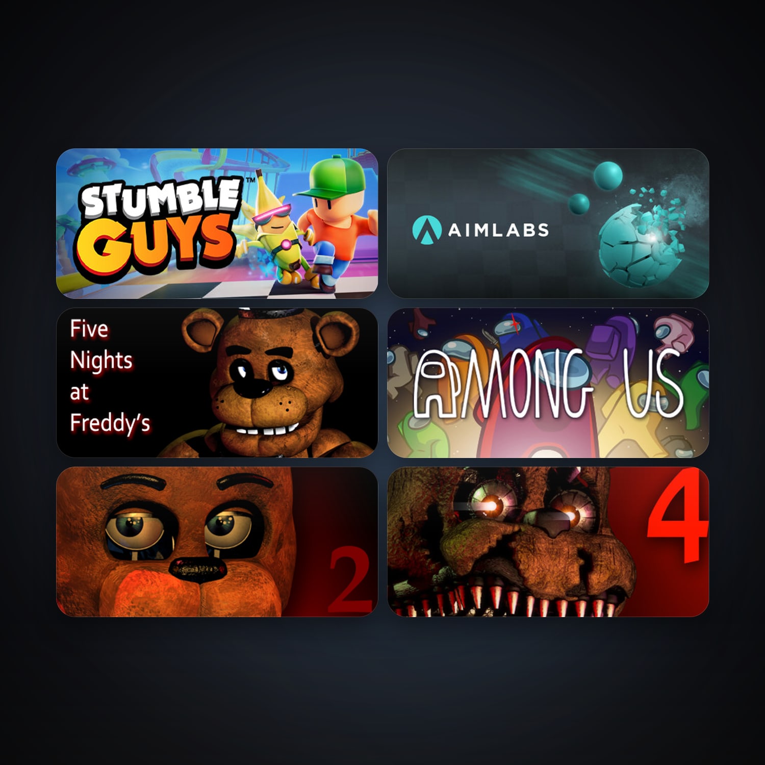 Five Nights at Freddy's + Five Nights at Freddy's 2, 17 games, clean — HabibiAccounts