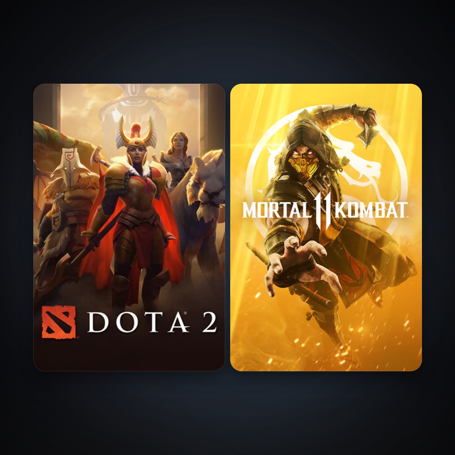 Dota 2 + Mortal Kombat 11, 2 games, clean — HabibiAccounts