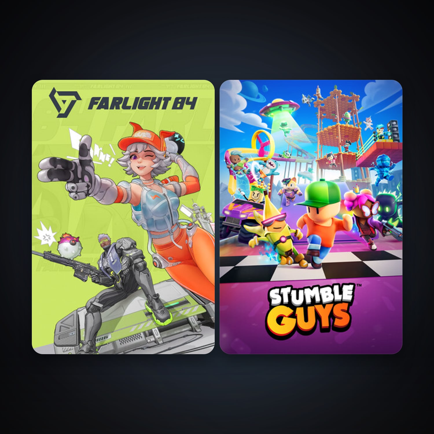 Stumble Guys + Farlight 84, 4 games, clean — HabibiAccounts