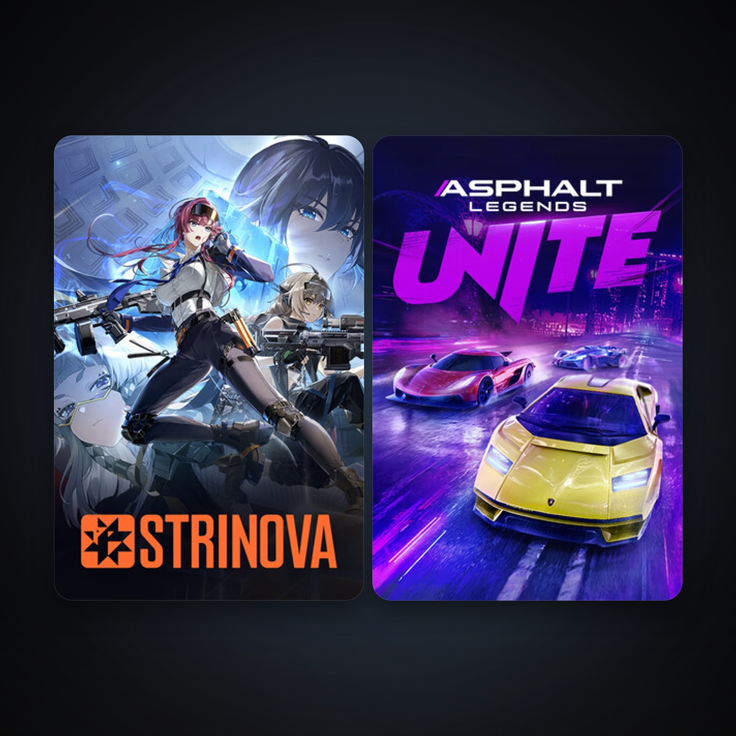 Strinova + Asphalt Legends Unite, 6 games, clean — HabibiAccounts