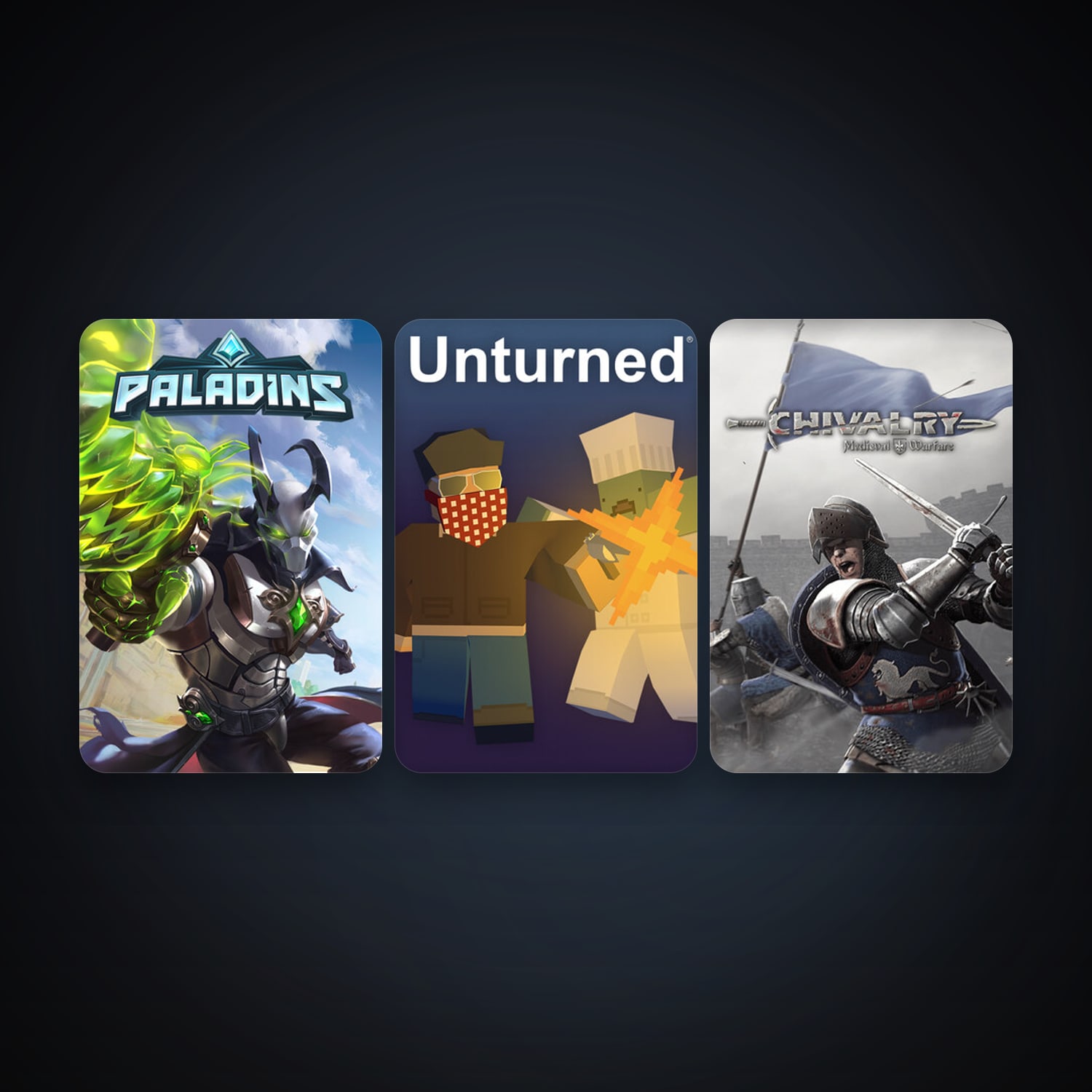 Chivalry: Medieval Warfare + Unturned, 5 games, clean — HabibiAccounts