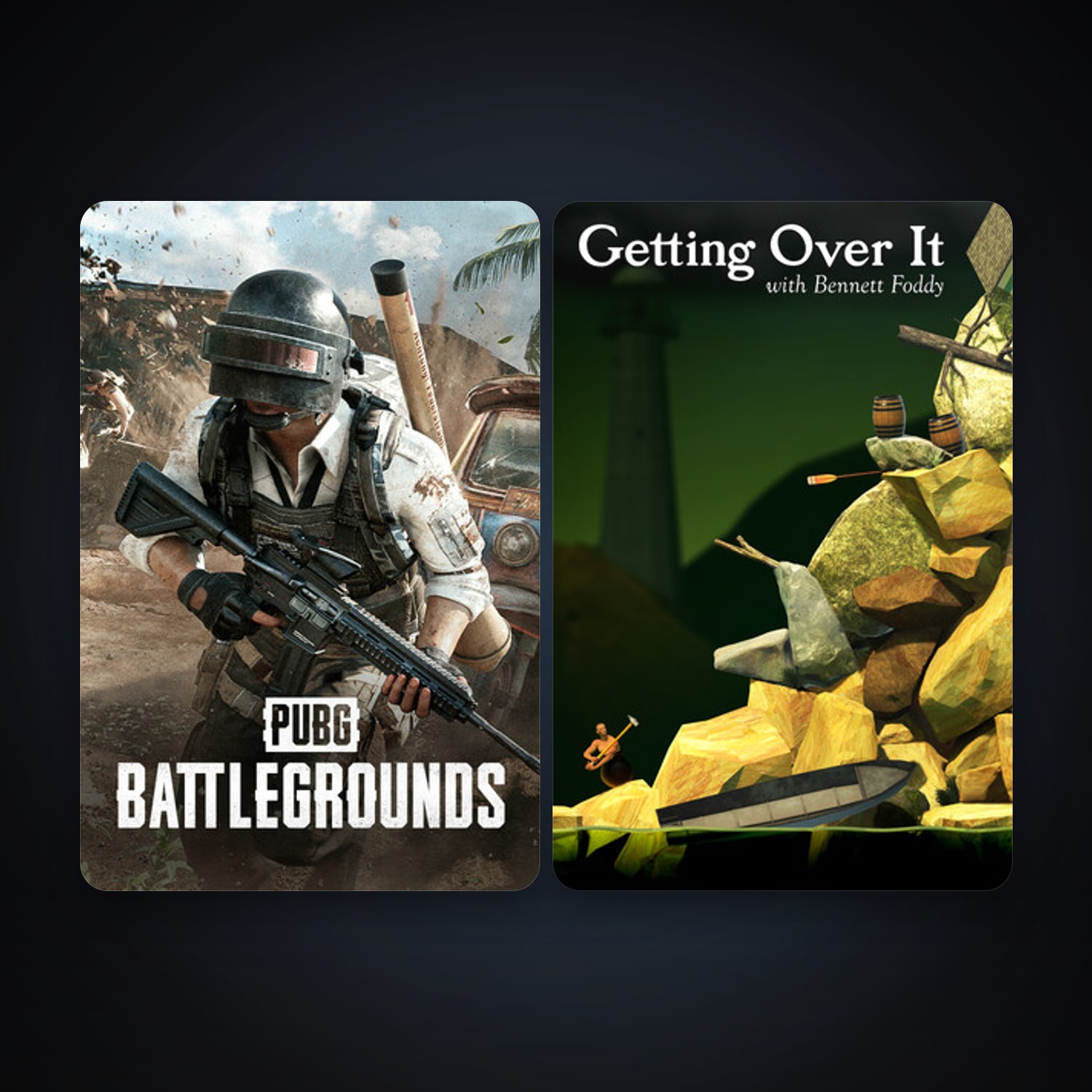 Getting Over It with Bennett Foddy + PUBG: BATTLEGROUNDS, 3 games, clean — HabibiAccounts