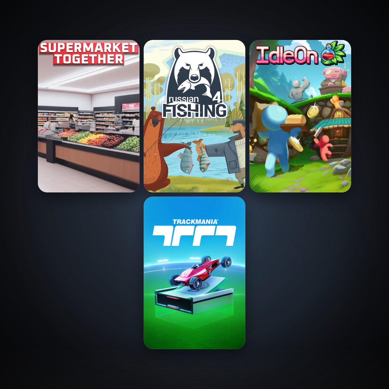 Russian Fishing 4 + IdleOn - The Idle RPG, 6 games, clean — HabibiAccounts