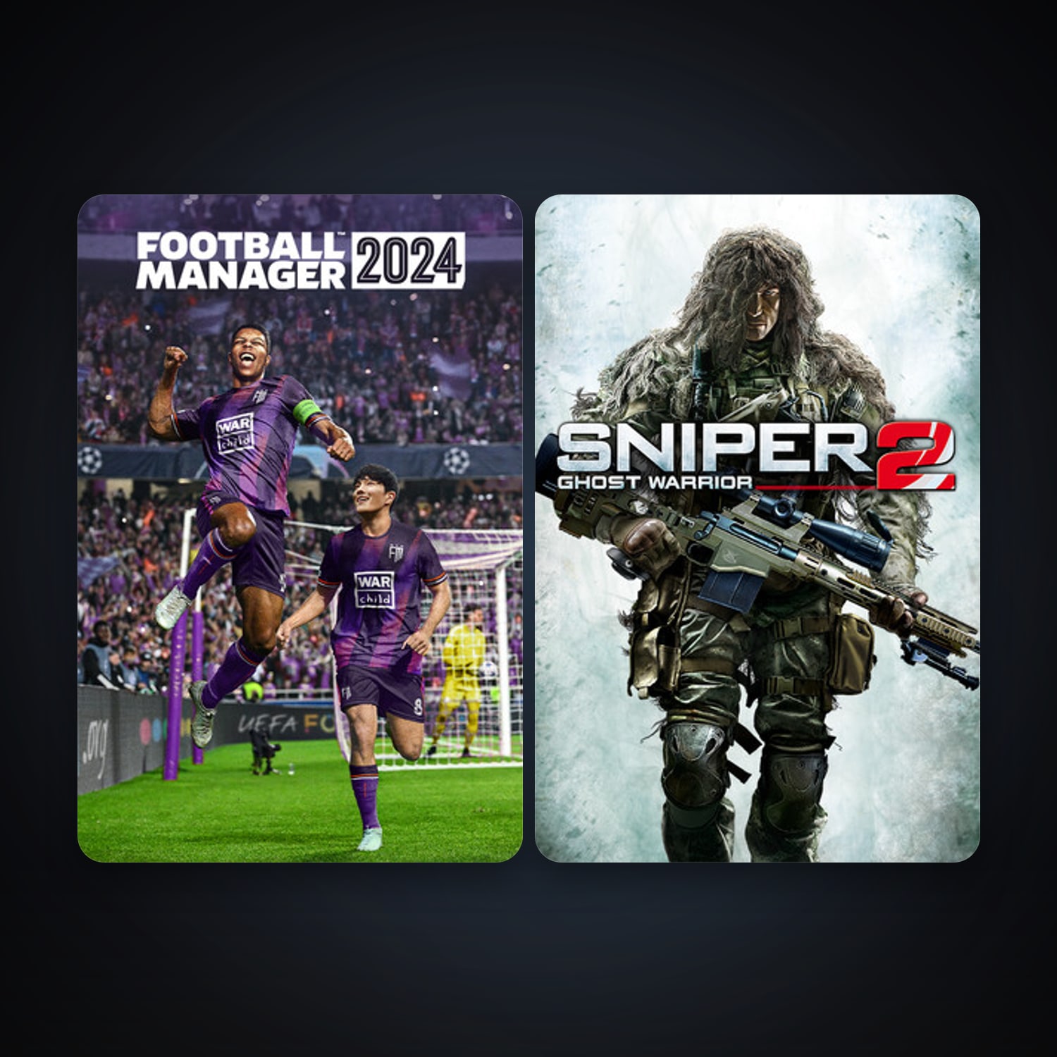 Sniper: Ghost Warrior 2 + Football Manager 2024, 3 games, clean — HabibiAccounts