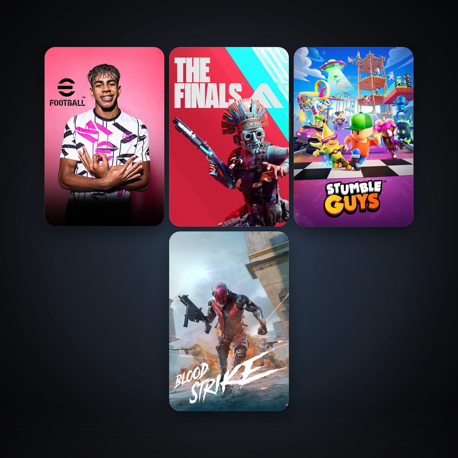 eFootball 2024 + Stumble Guys, 9 games, clean — HabibiAccounts