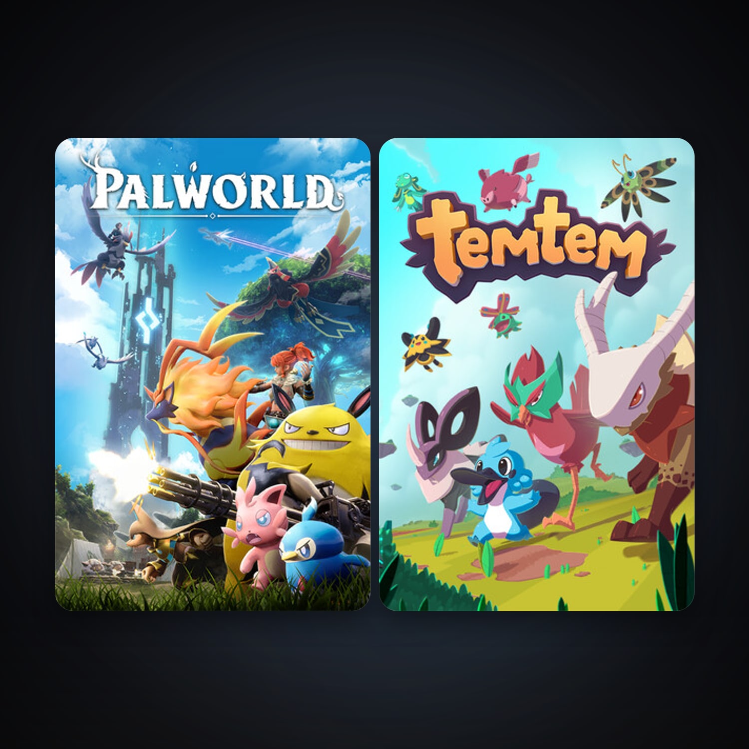 Temtem + Palworld, 3 games, clean — HabibiAccounts