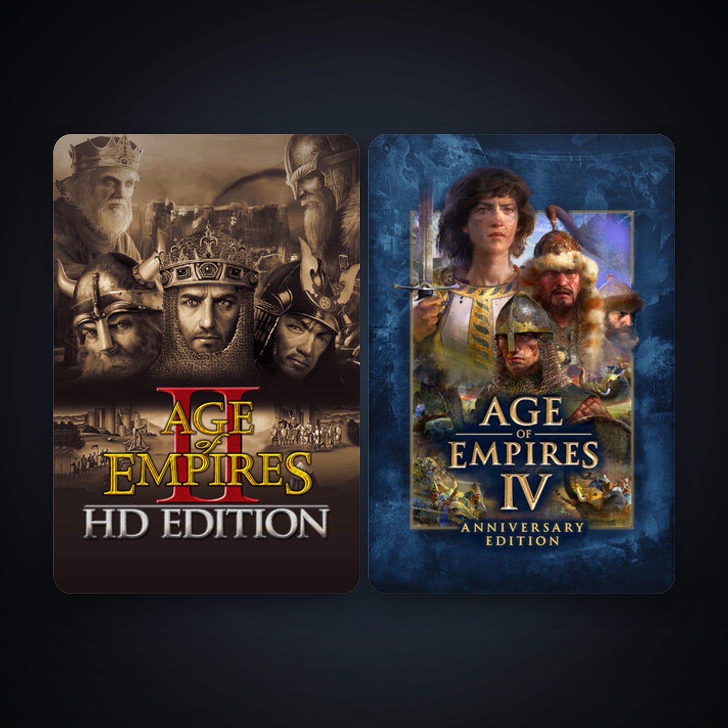 Age of Empires II + Age of Empires IV: Anniversary Edition, 2 games, clean — HabibiAccounts