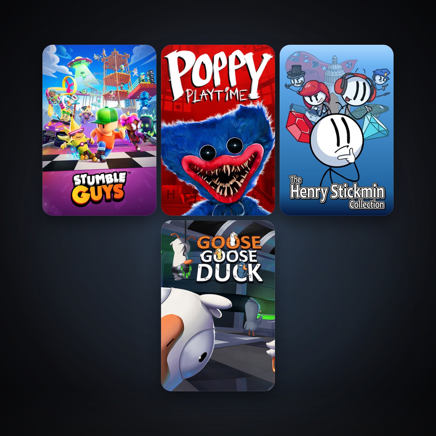 The Henry Stickmin Collection + Goose Goose Duck, 5 games, clean — HabibiAccounts
