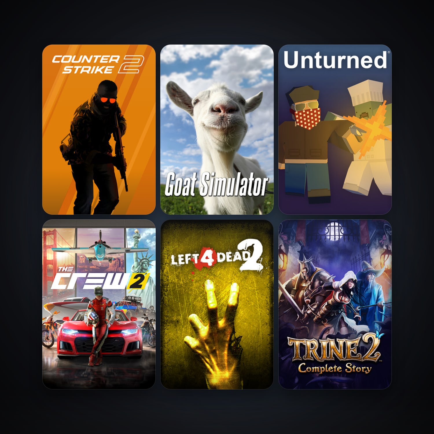 Left 4 Dead 2 + CS2 Prime, 45 games, Steam 10, clean — HabibiAccounts