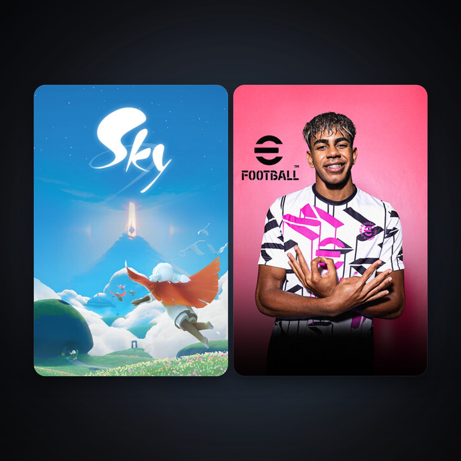eFootball 2024 + Sky: Children of the Light, 2 games, clean — HabibiAccounts