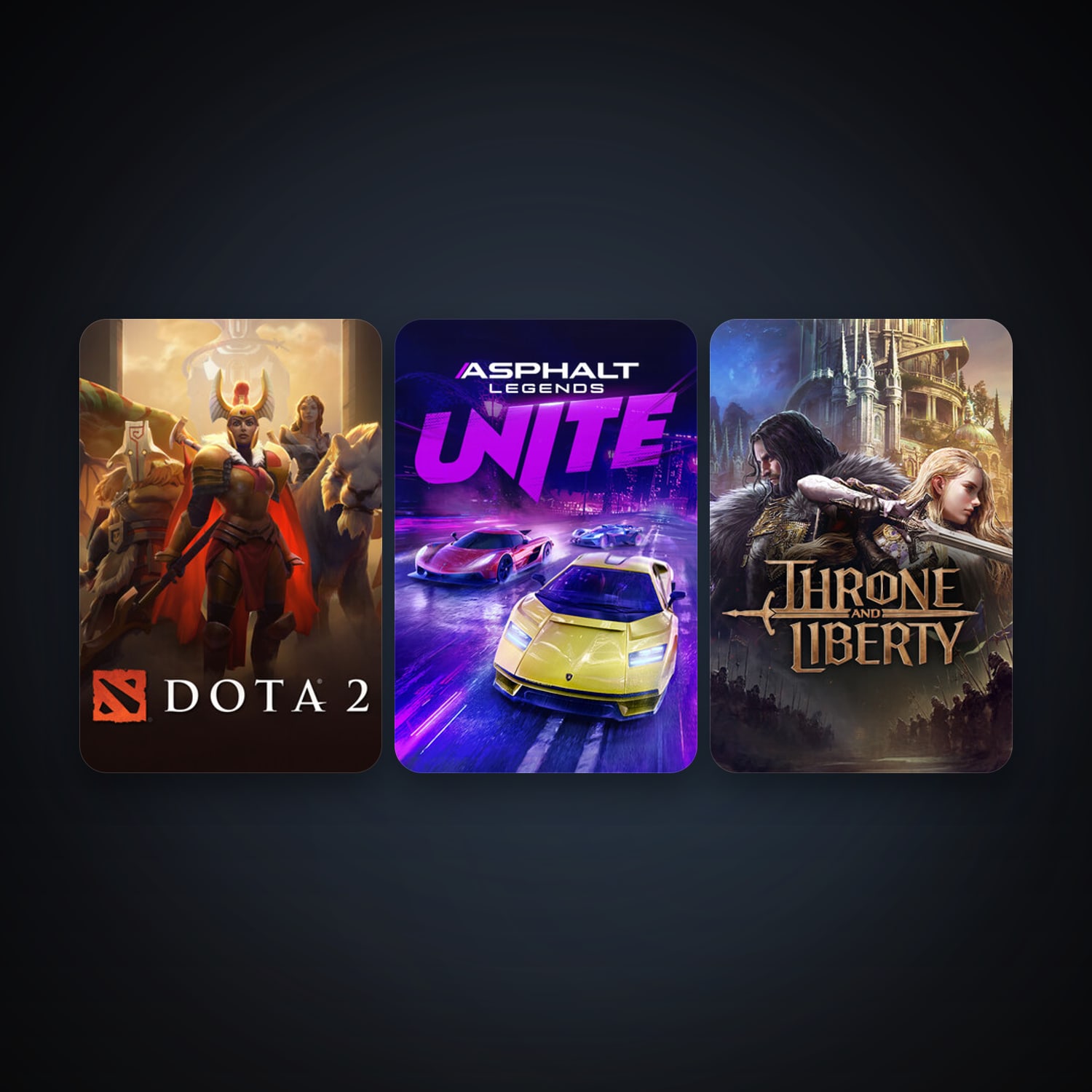 Dota 2 + Asphalt Legends Unite, 8 games, clean — HabibiAccounts