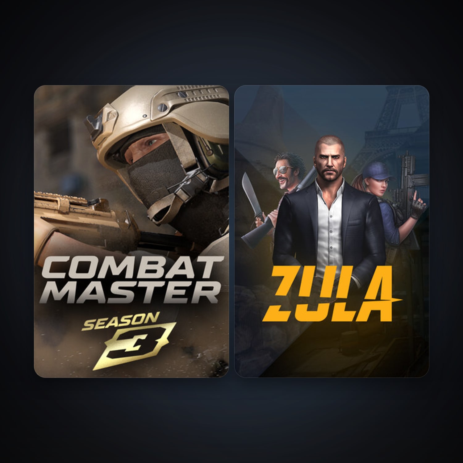 Zula Global + Combat Master: Season 1, 7 games, clean — HabibiAccounts