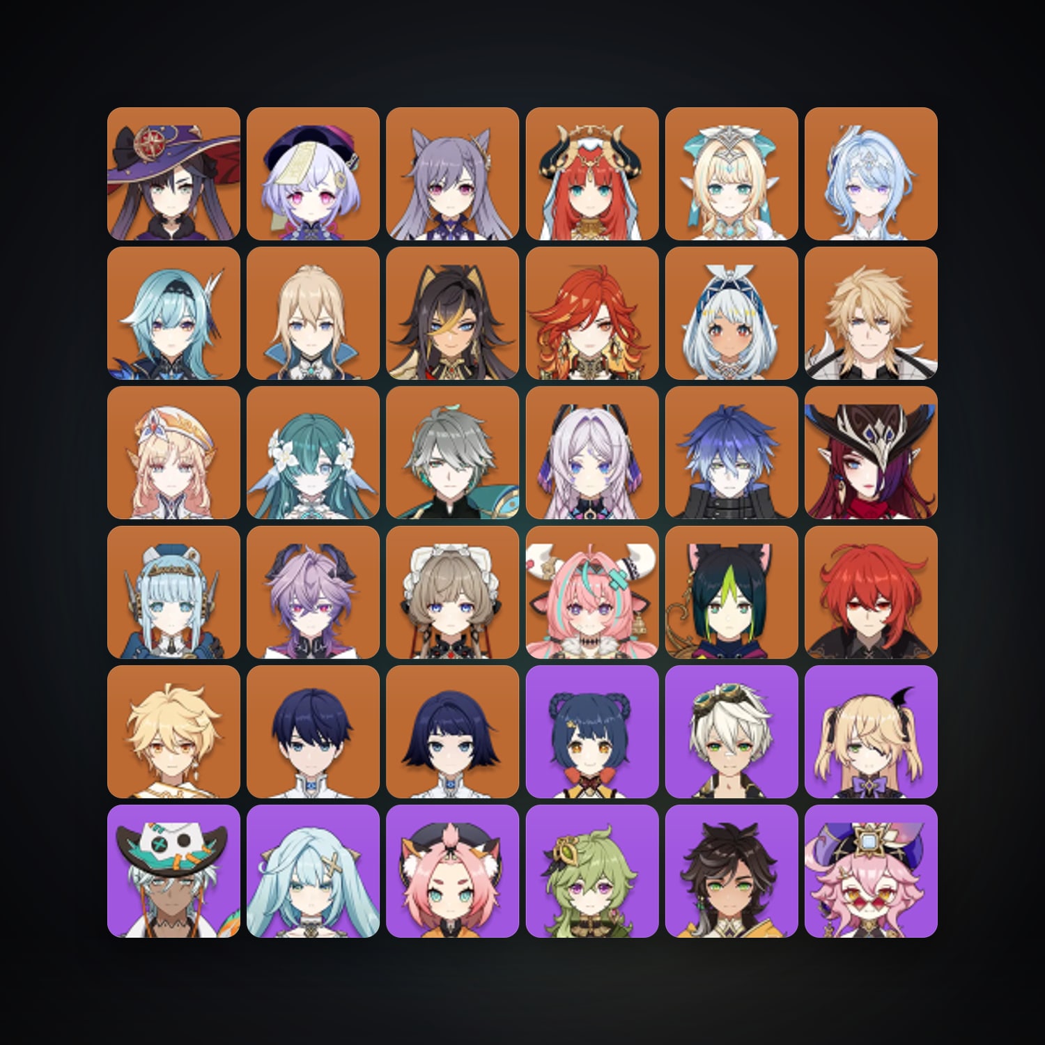 Genshin Impact | AR 60 | 72 Chars | 24× 5★ — Genshin / miHoYo Account · 263426175 — HabibiAccounts