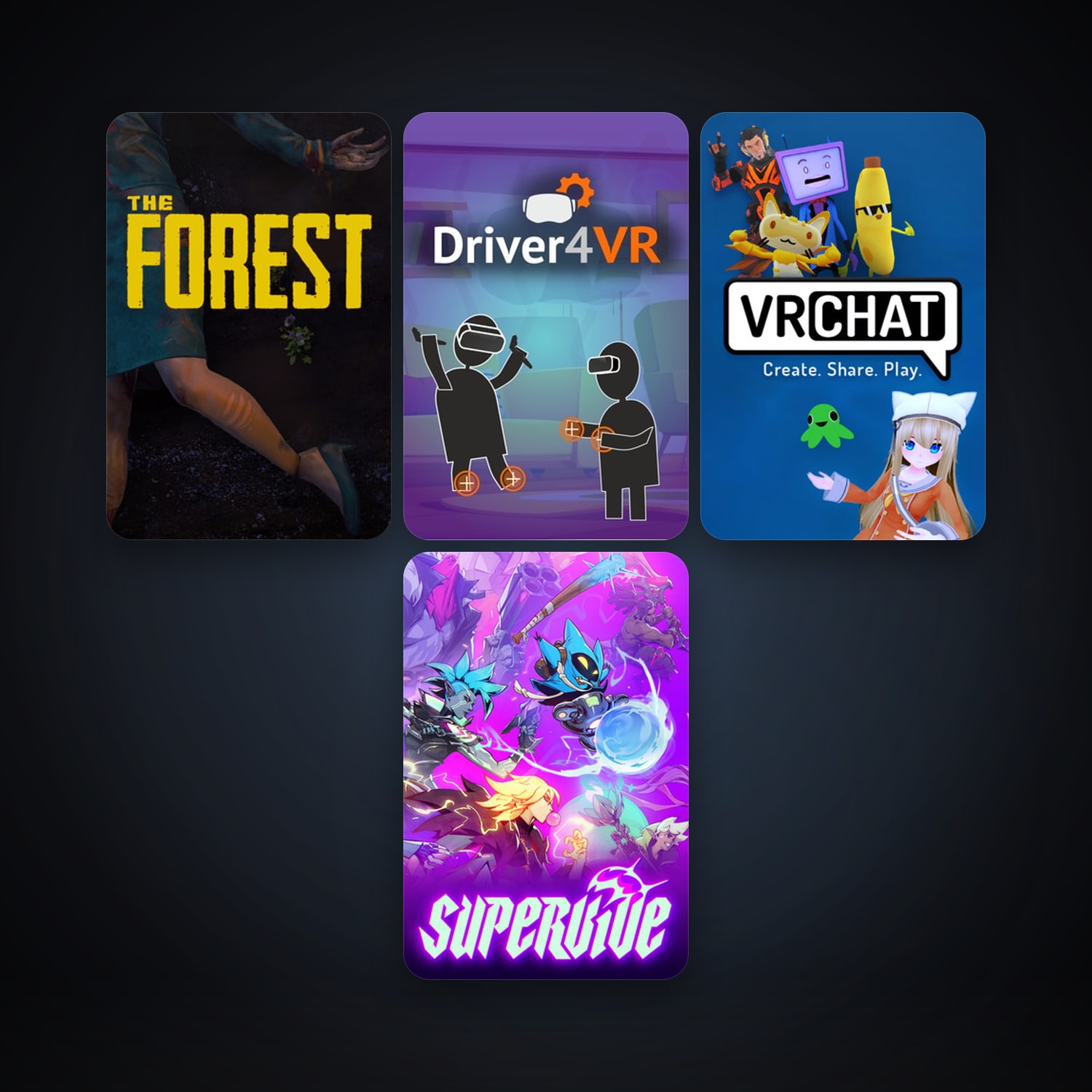 The Forest + VRChat, 11 games, clean — HabibiAccounts