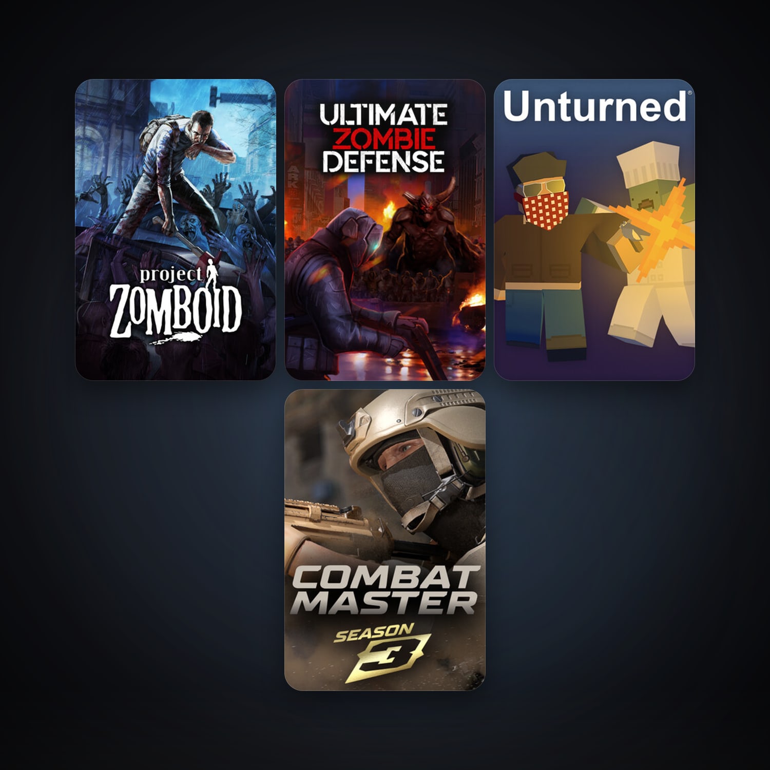 Project Zomboid + Unturned, 7 games, clean — HabibiAccounts
