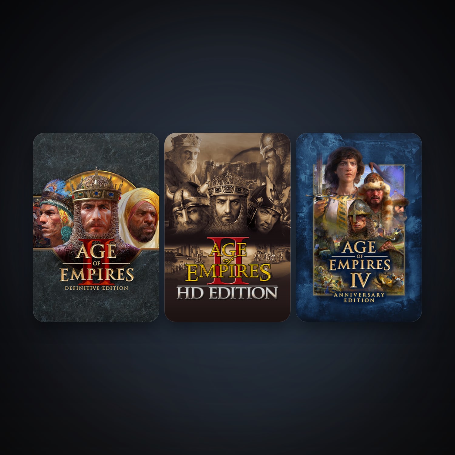 Age of Empires II + Age of Empires II: Definitive Edition, 3 games, clean — HabibiAccounts