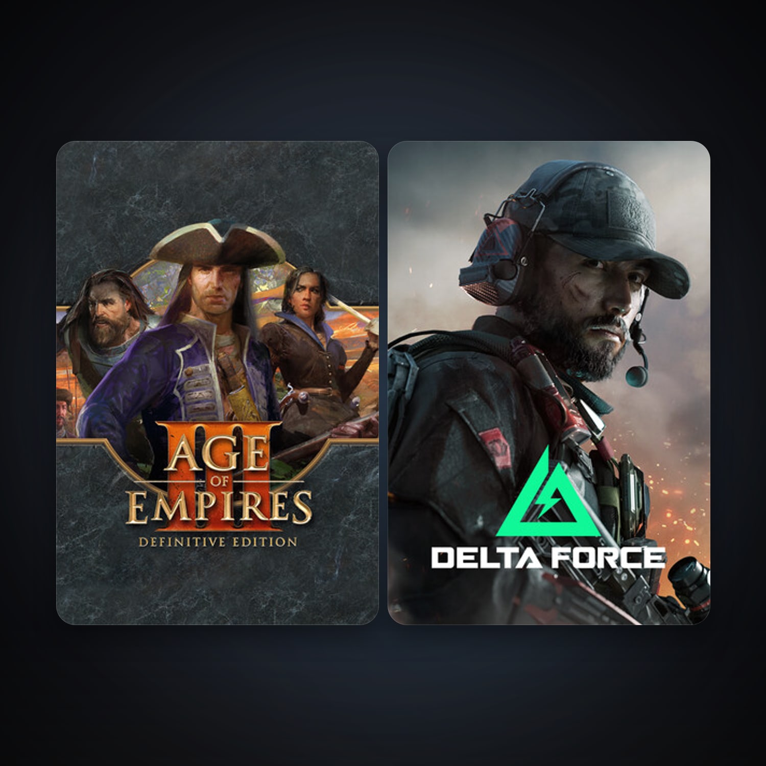 Age of Empires III: Definitive Edition + Delta Force: Hawk Ops, 6 games, clean — HabibiAccounts