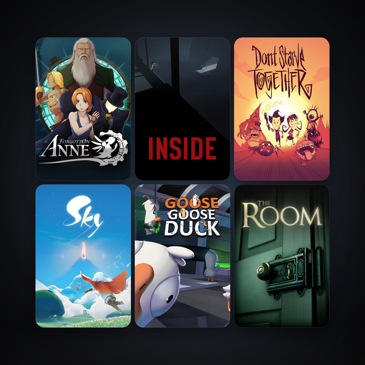 The Room + INSIDE, 16 games, clean — HabibiAccounts