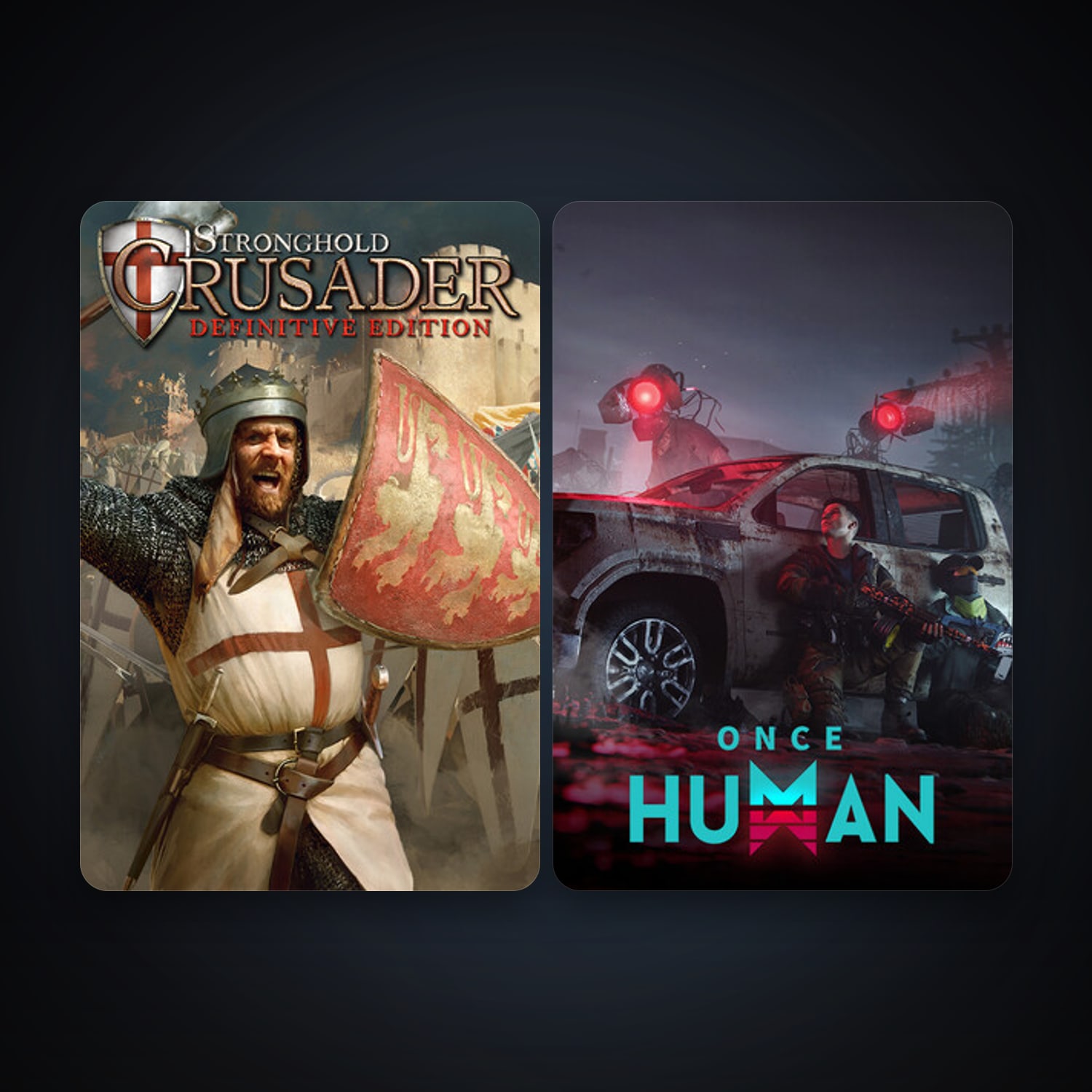 Once Human + Stronghold Crusader: Definitive Edition, 5 games, clean — HabibiAccounts