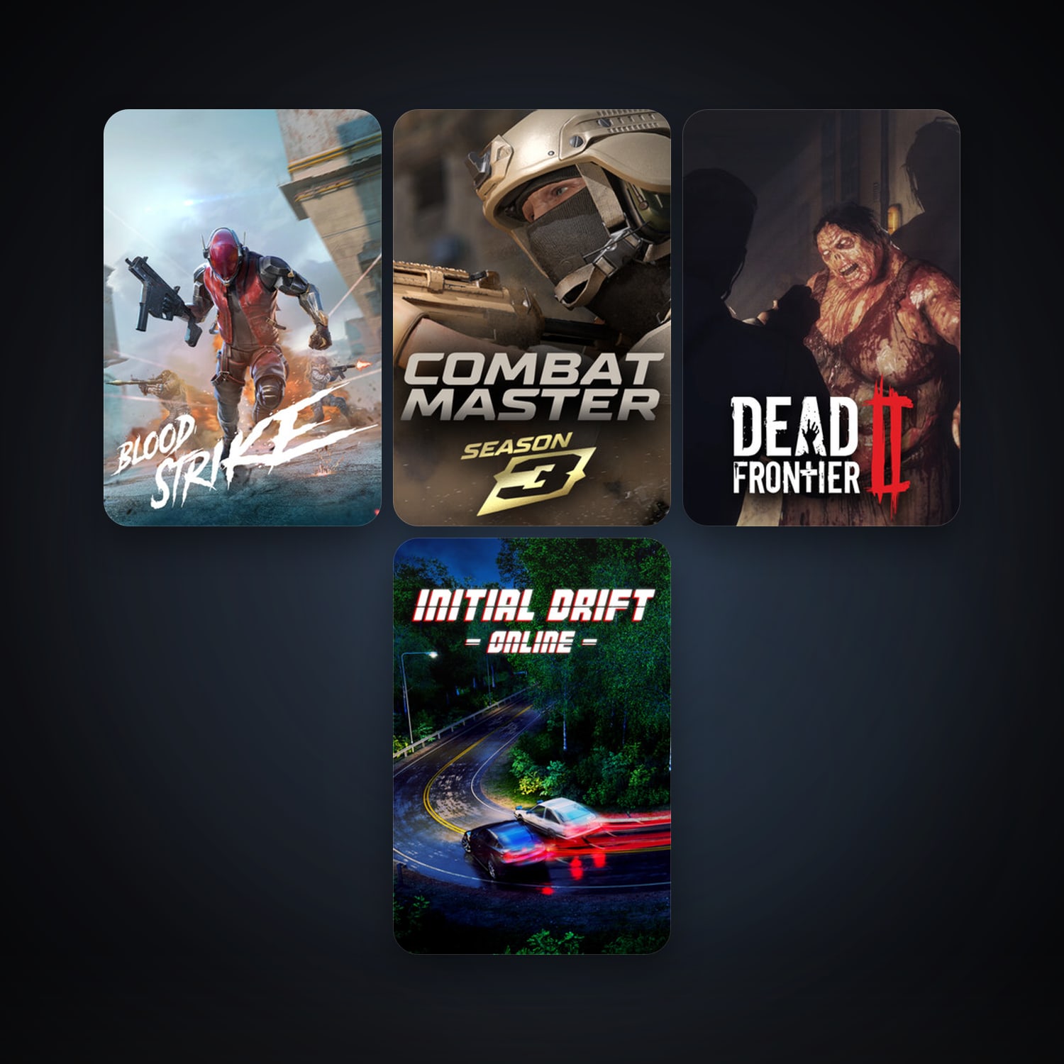 Dead Frontier 2 + Initial Drift Online, 11 games, clean — HabibiAccounts