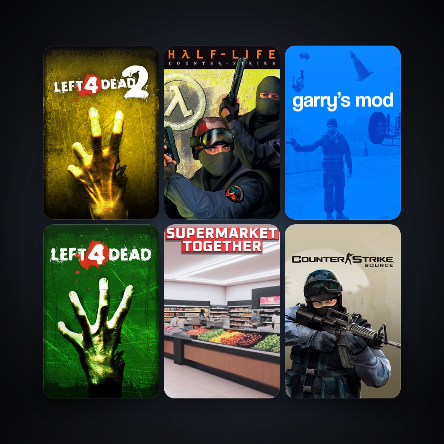 Counter-Strike + Counter-Strike: Source, 12 games, clean — HabibiAccounts