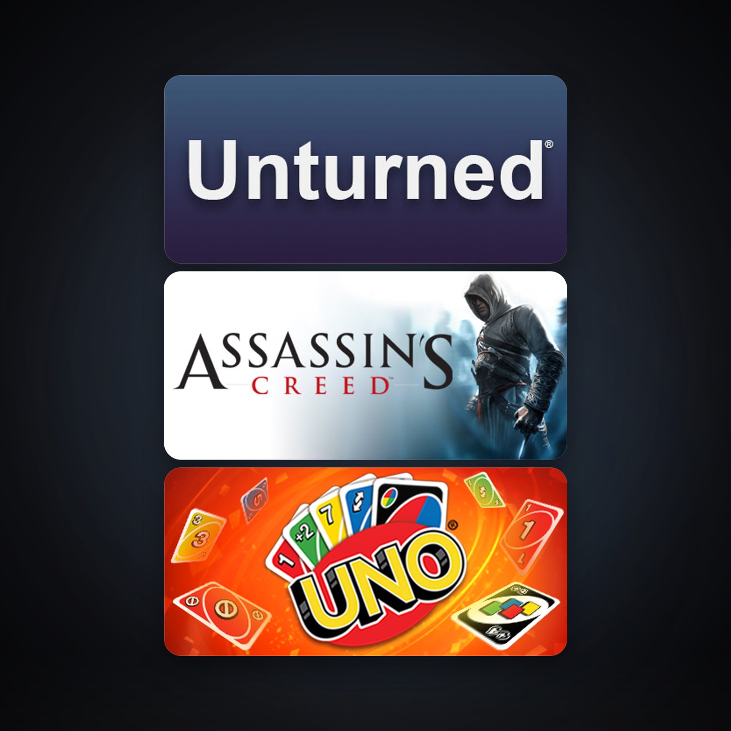 Assassin's Creed: Director's Cut Edition + Unturned, 5 games, clean — HabibiAccounts