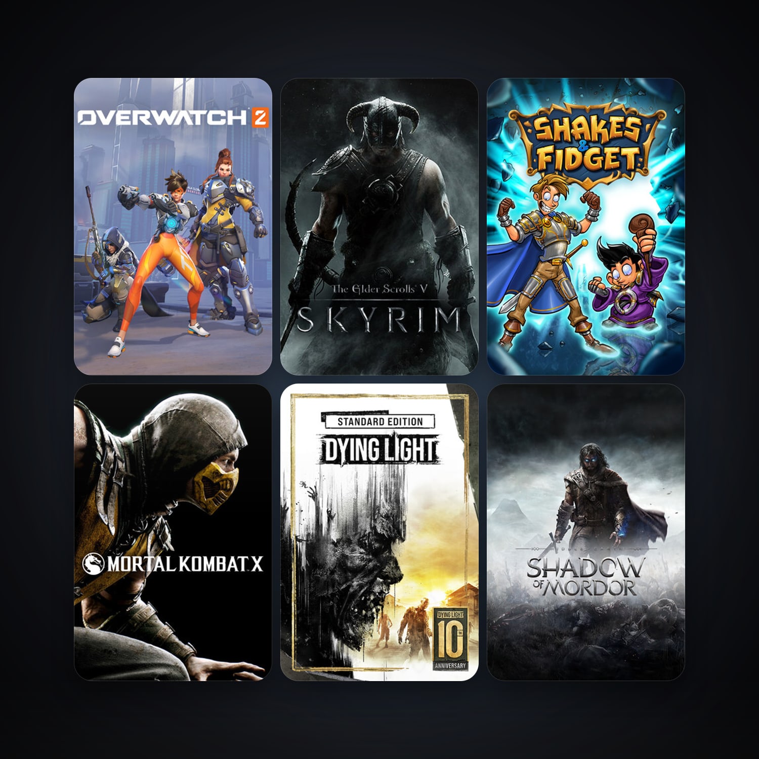 Borderlands 2 + The Elder Scrolls V: Skyrim, 21 games, clean — HabibiAccounts