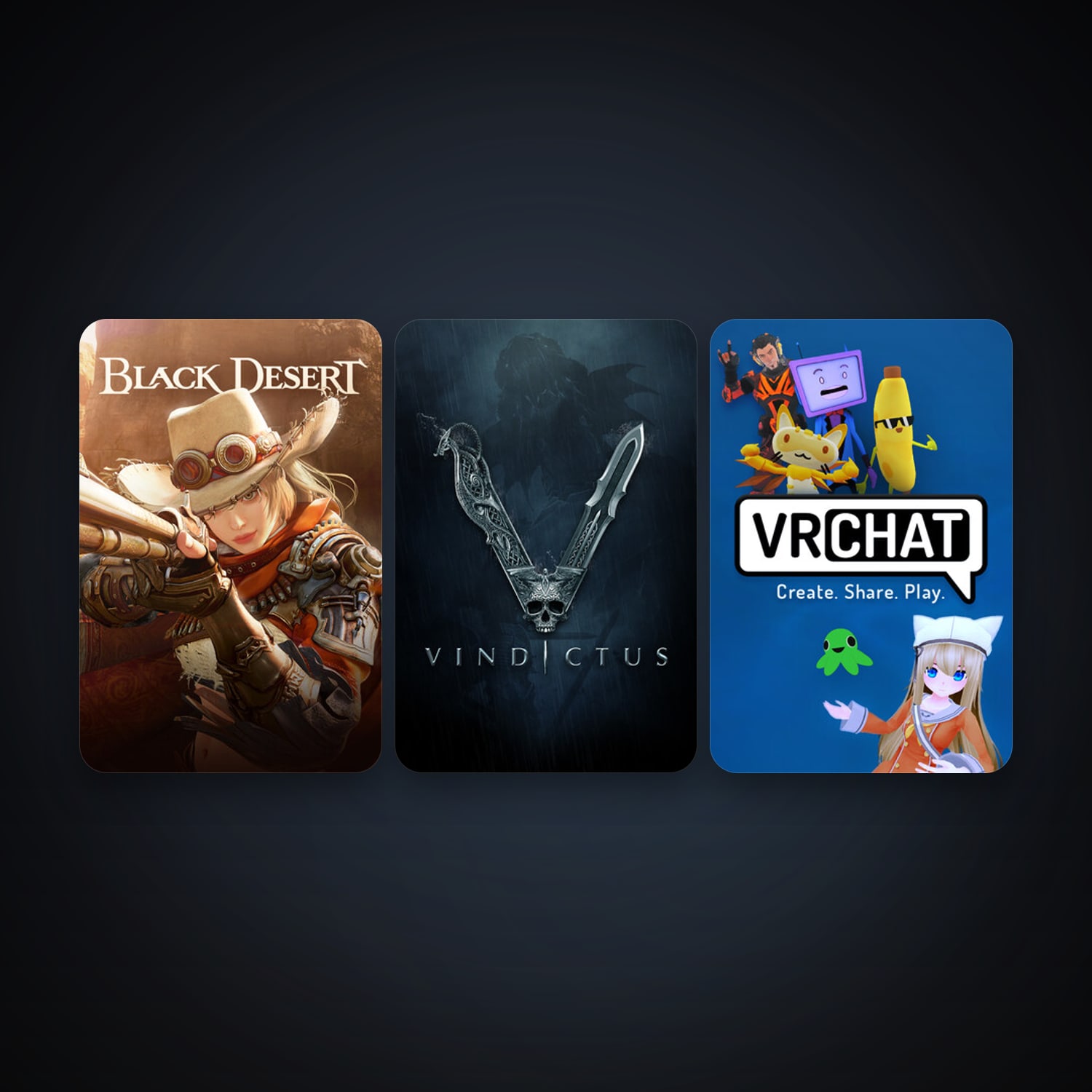 Vindictus + VRChat, 4 games, clean — HabibiAccounts