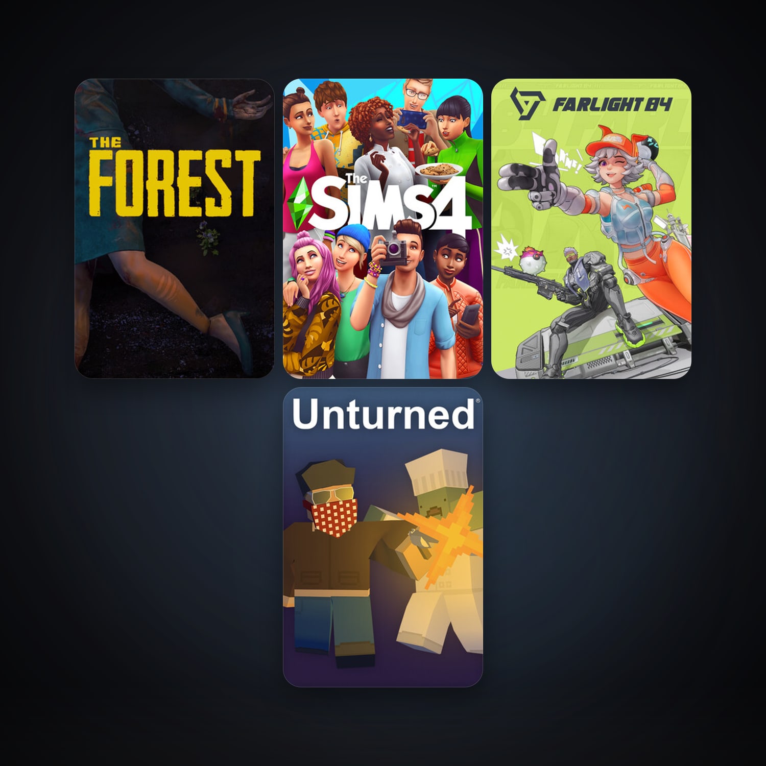 The Forest + Unturned, 7 games, clean — HabibiAccounts