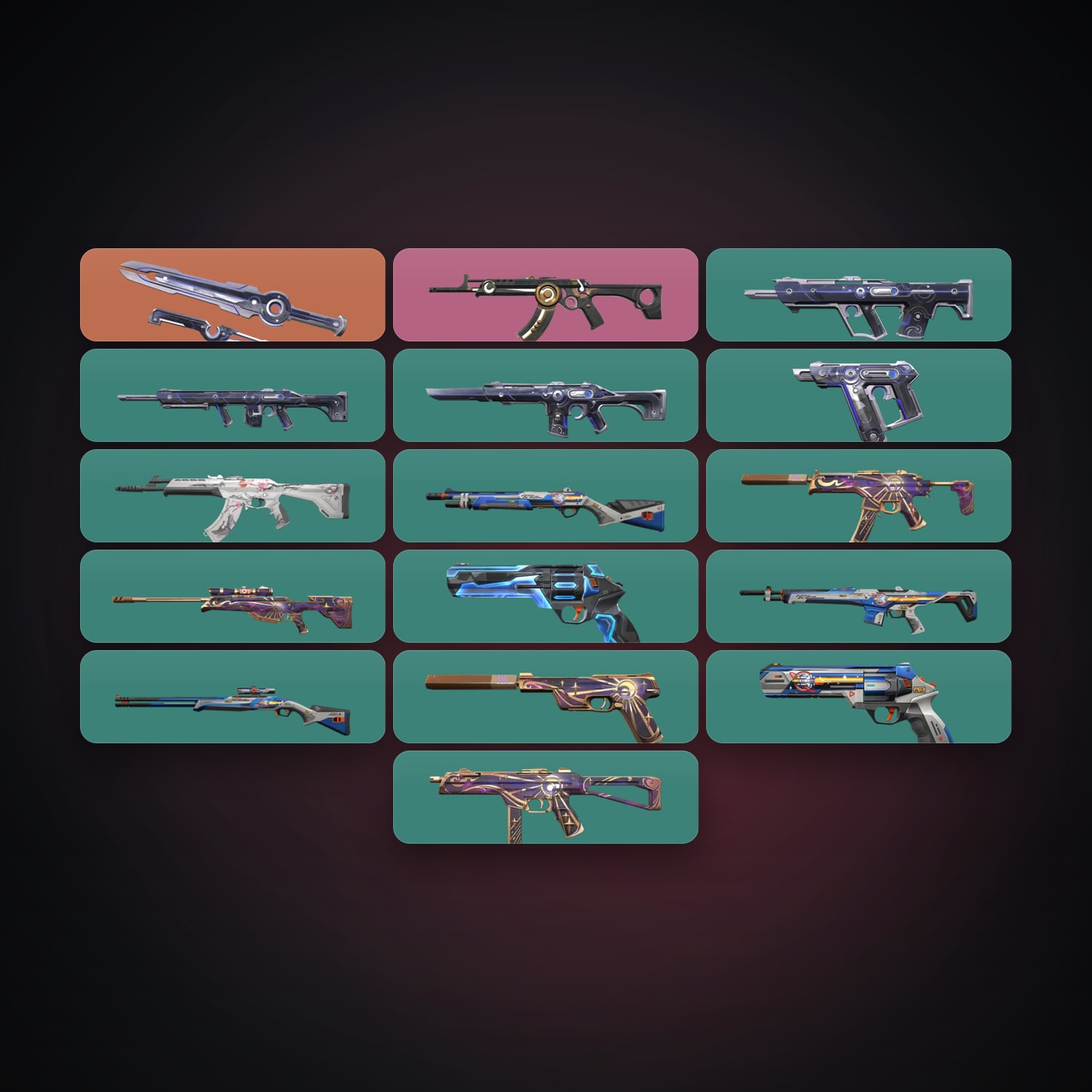 EU Gold 1 locker — 1 knives, 16 skins, lvl 95 — HabibiAccounts