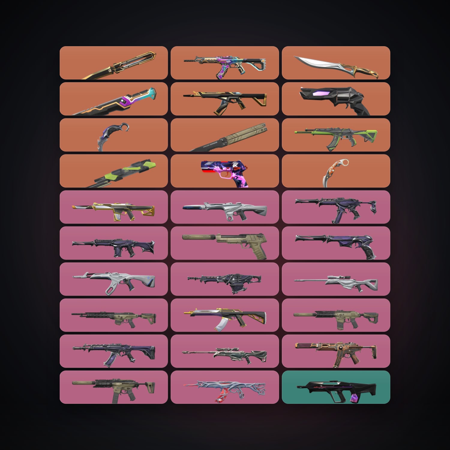 AP Gold 1 locker — 7 knives, 77 skins, lvl 270 — HabibiAccounts