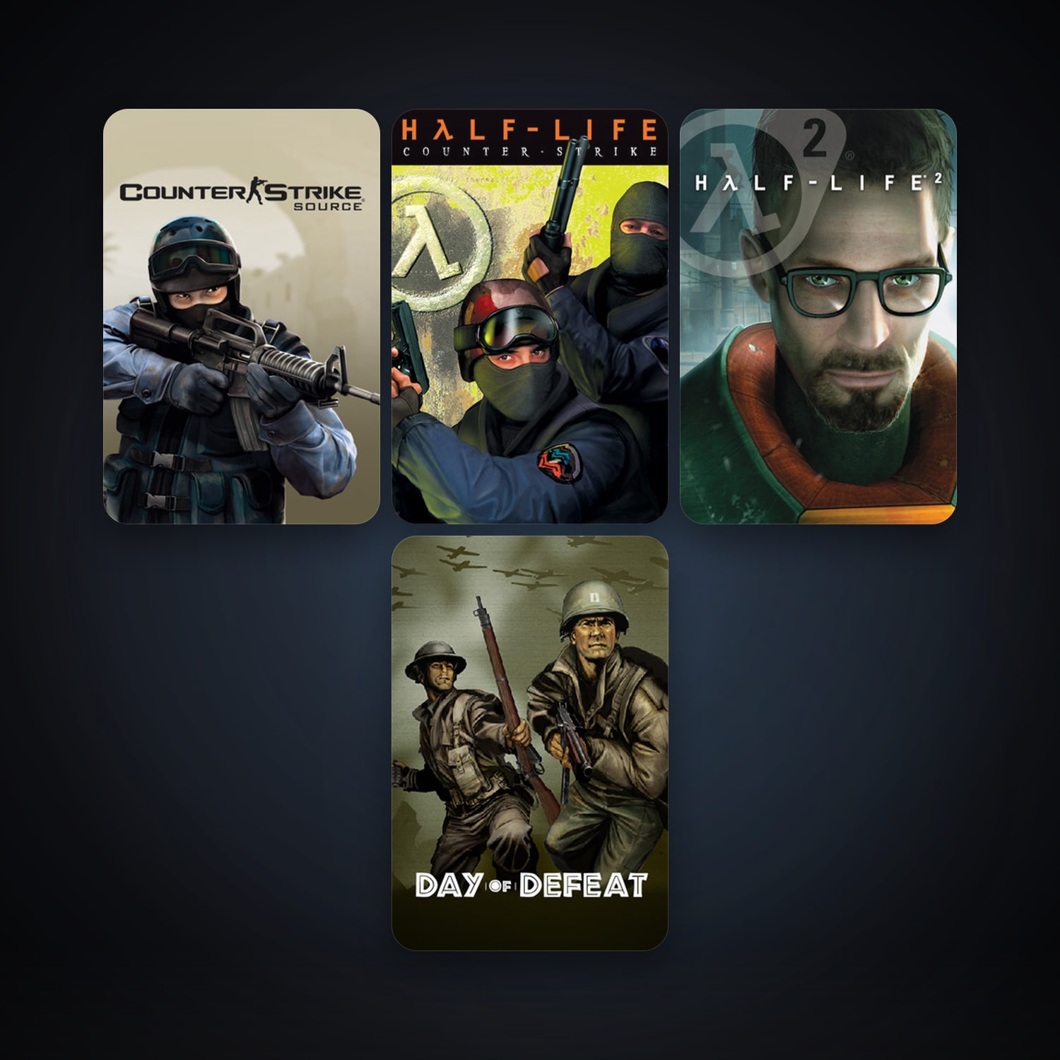 Counter-Strike + Day of Defeat, 11 games, Steam 11, clean — HabibiAccounts