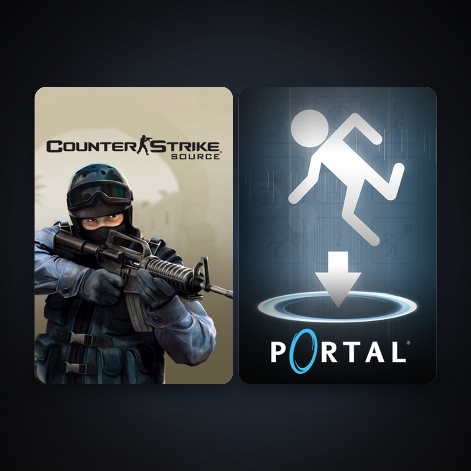 Counter-Strike: Source + Portal, 2 games, clean — HabibiAccounts