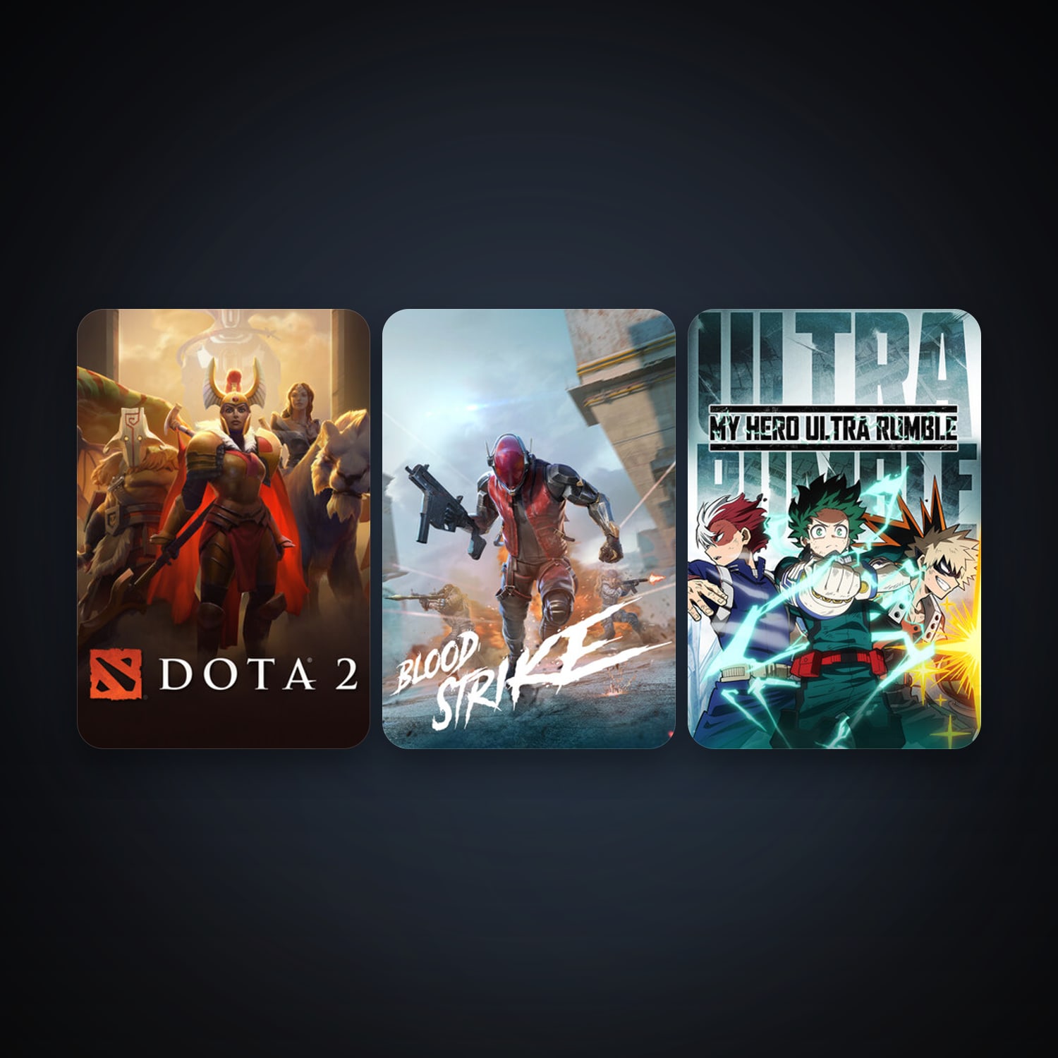 Dota 2 + MY HERO ULTRA RUMBLE, 7 games, clean — HabibiAccounts