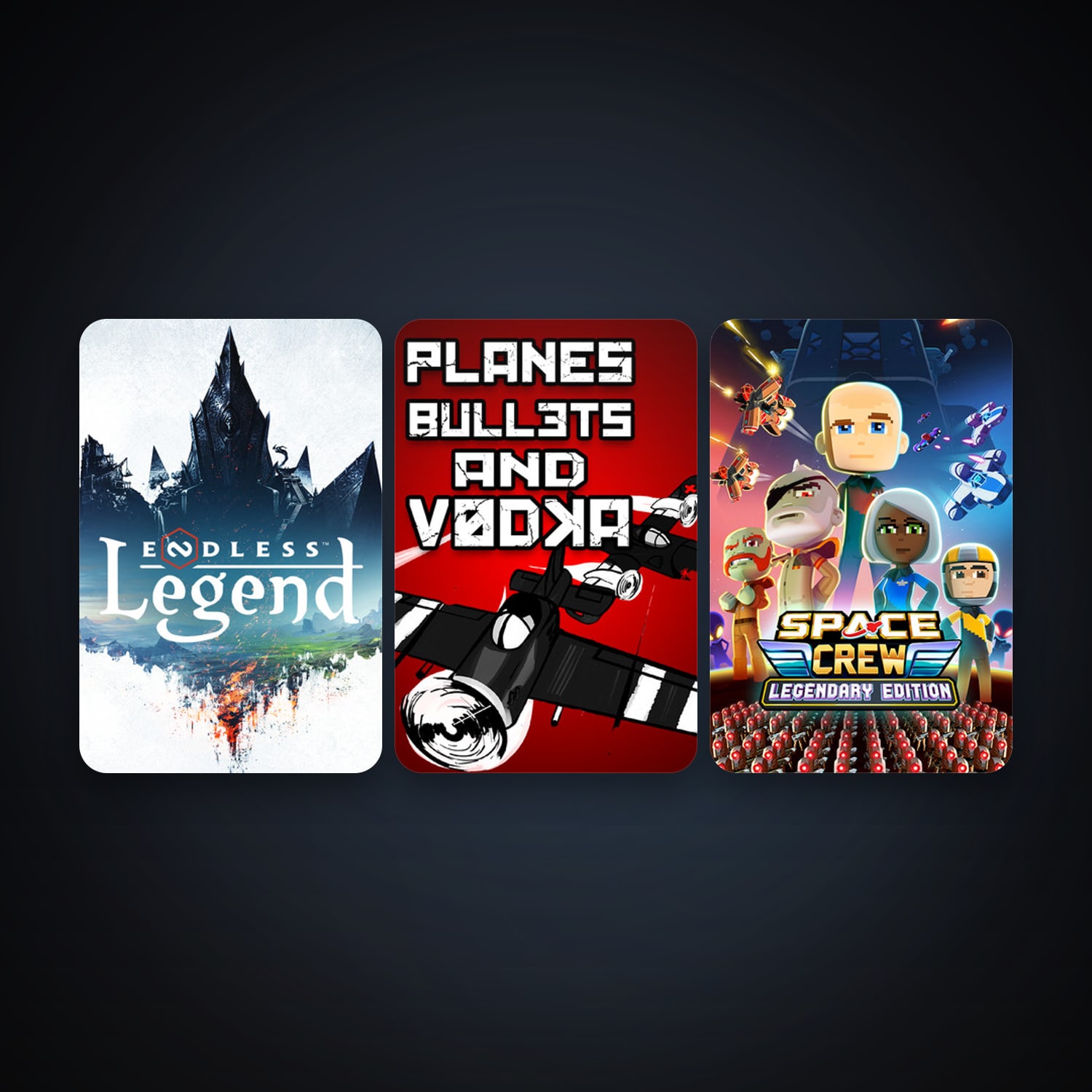 Endless Legend + Planes, Bullets and Vodka, 4 games, clean — HabibiAccounts