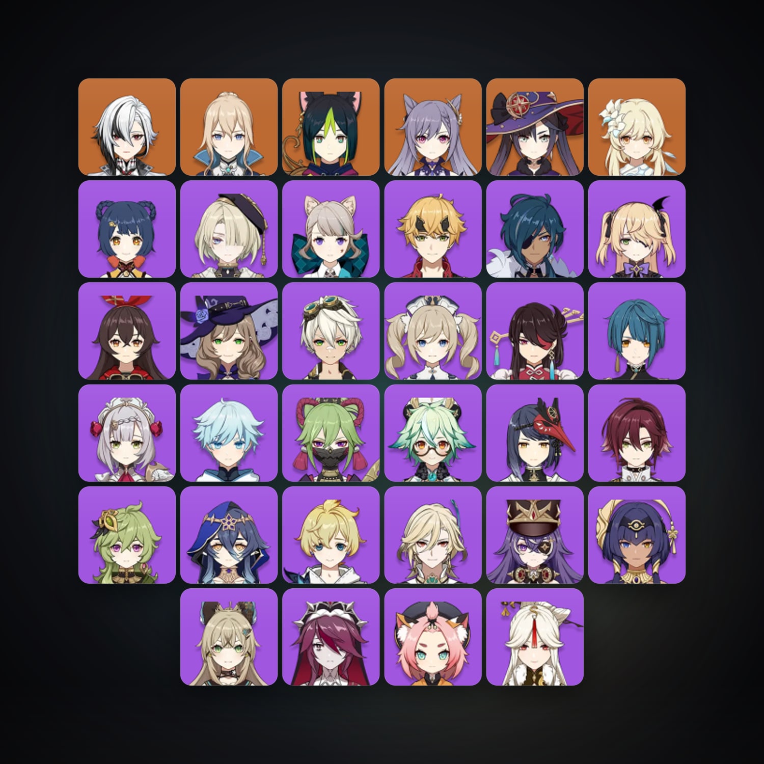 جينشن إمباكت | AR 51 | 34 شخصية | 5× 5★ — HabibiAccounts