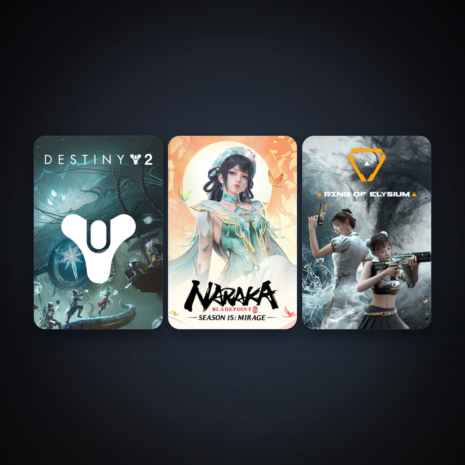 Ring of Elysium + Destiny 2, 4 games, clean — HabibiAccounts