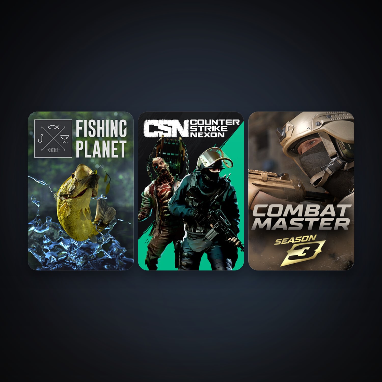 Counter-Strike Nexon: Studio + Fishing Planet, 4 games, clean — HabibiAccounts