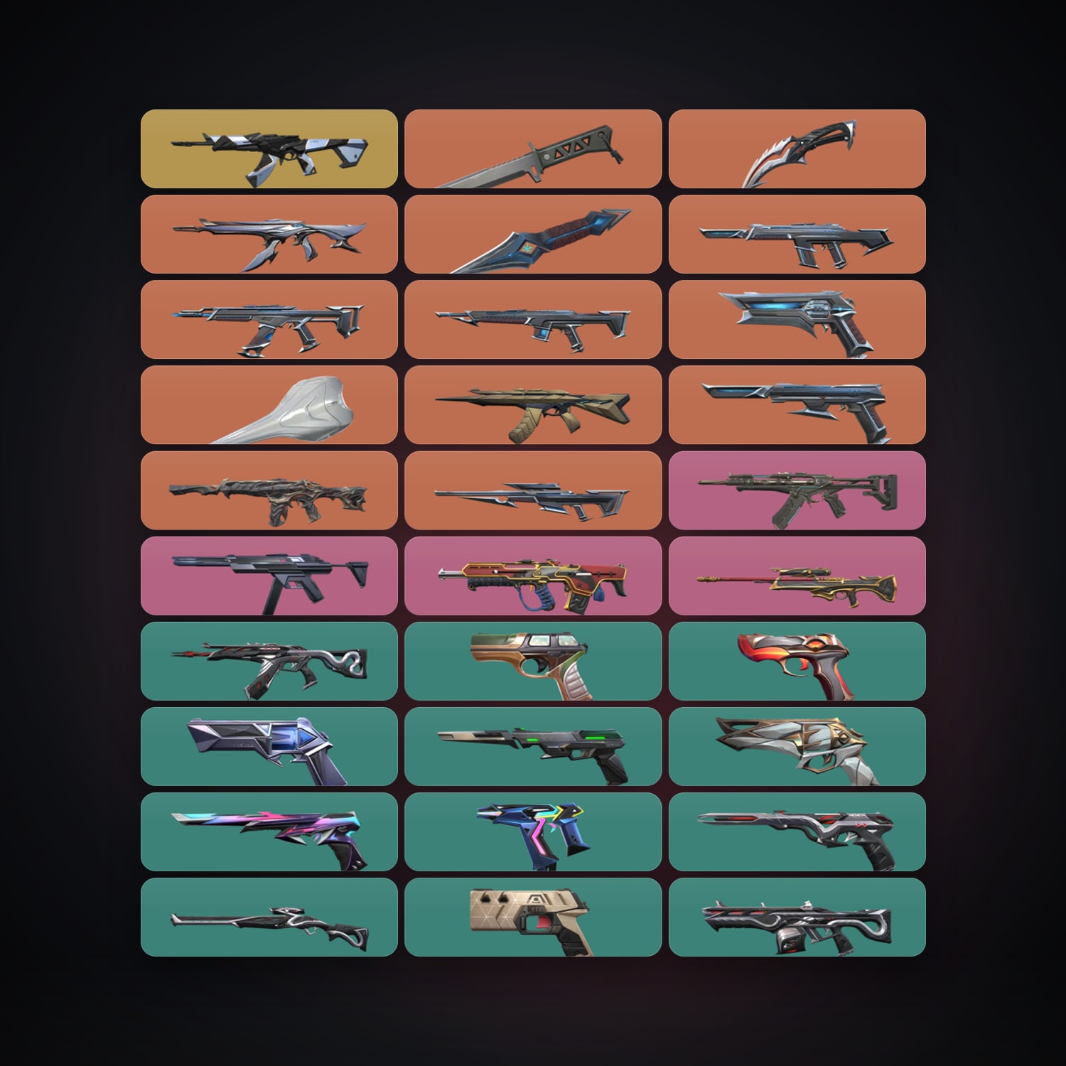 AP Gold 2 locker — 4 knives, 46 skins, lvl 395 · 263443468 — HabibiAccounts