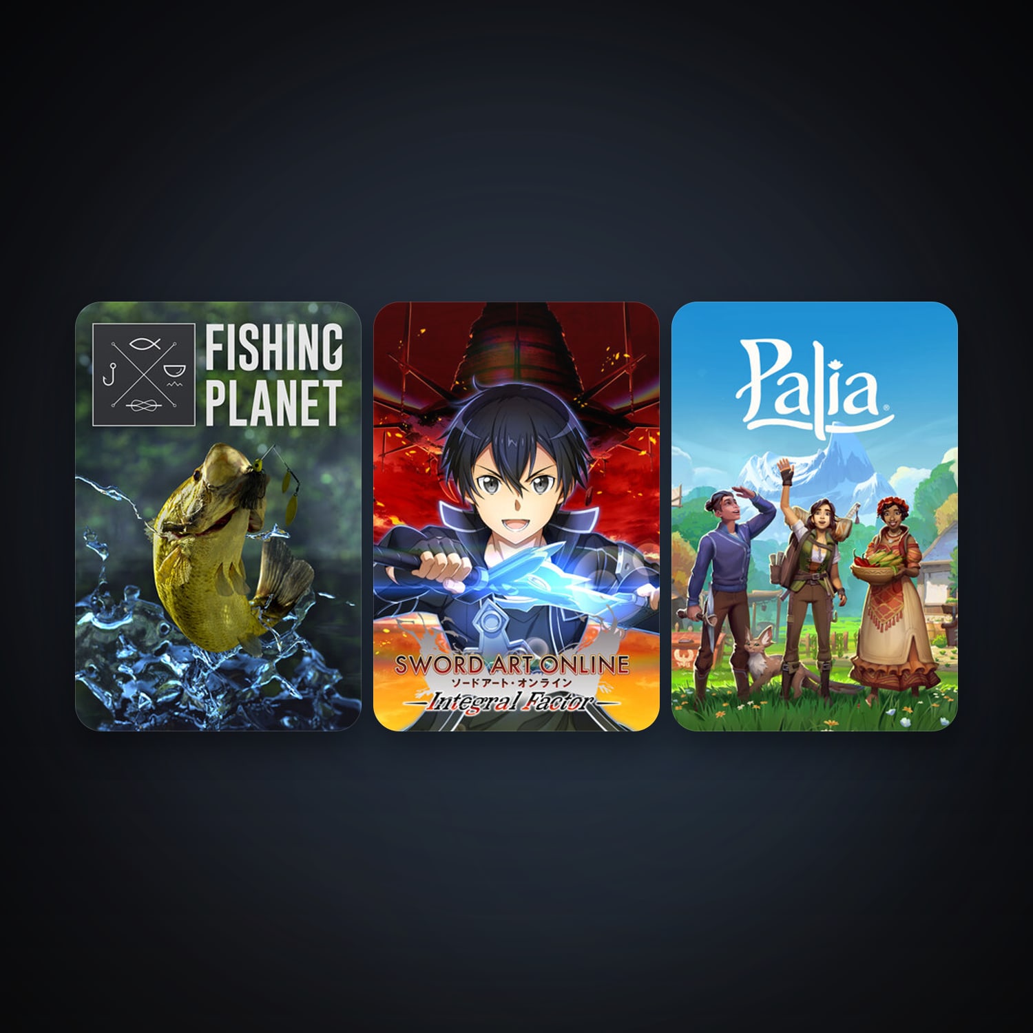 Fishing Planet + Sword Art Online: Integral Factor, 8 games, clean — HabibiAccounts
