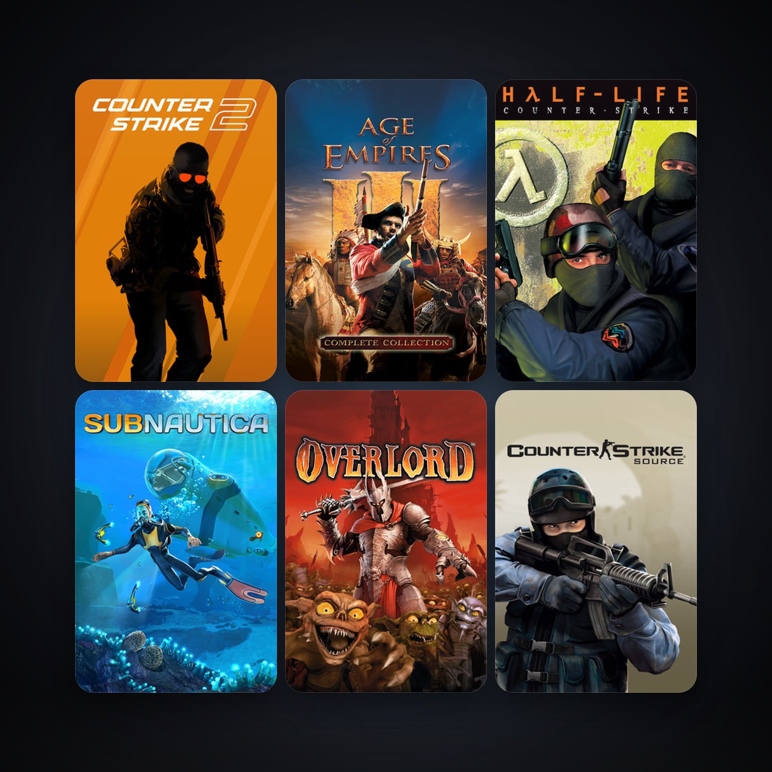 Counter-Strike + Counter-Strike: Source, 45 games, Steam 11, clean — HabibiAccounts