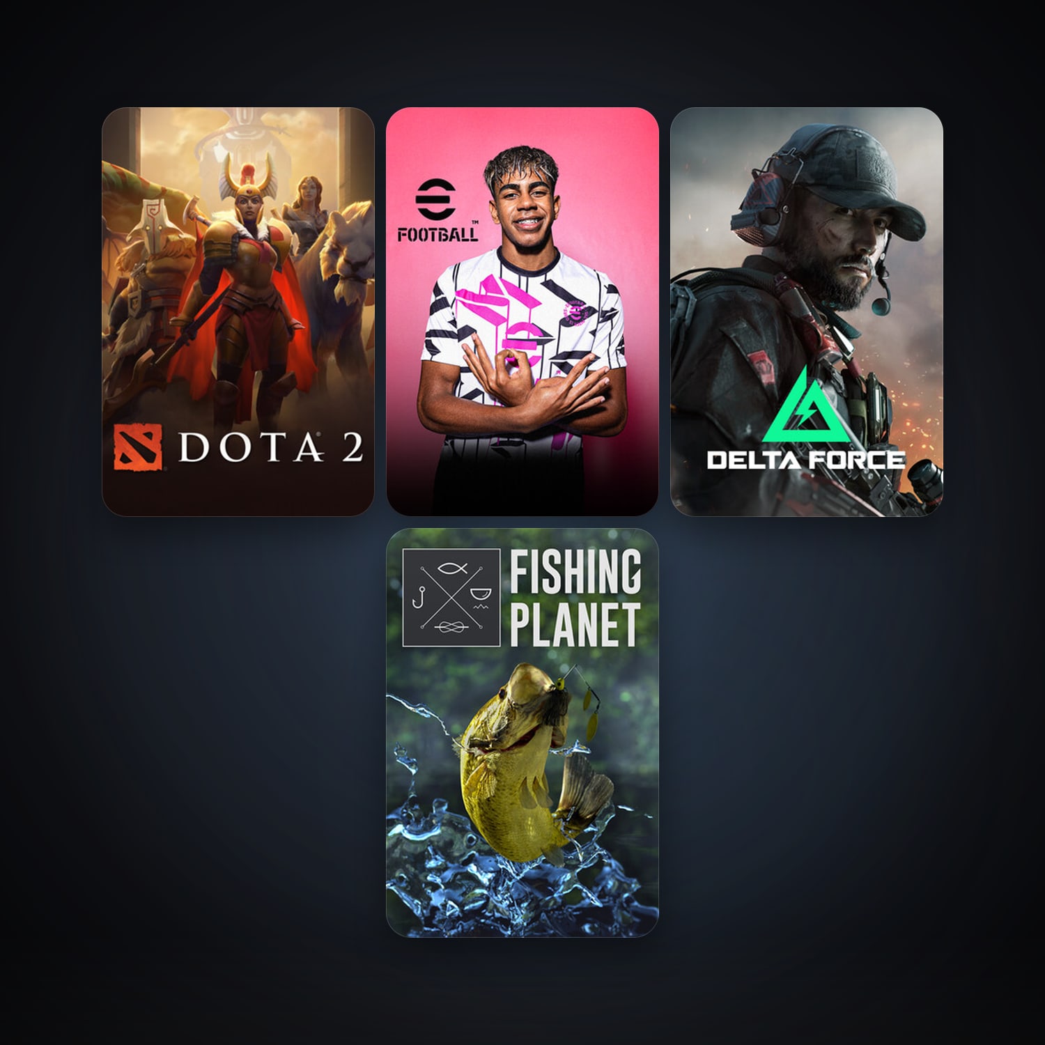 Dota 2 + Fishing Planet, 7 games, clean — HabibiAccounts
