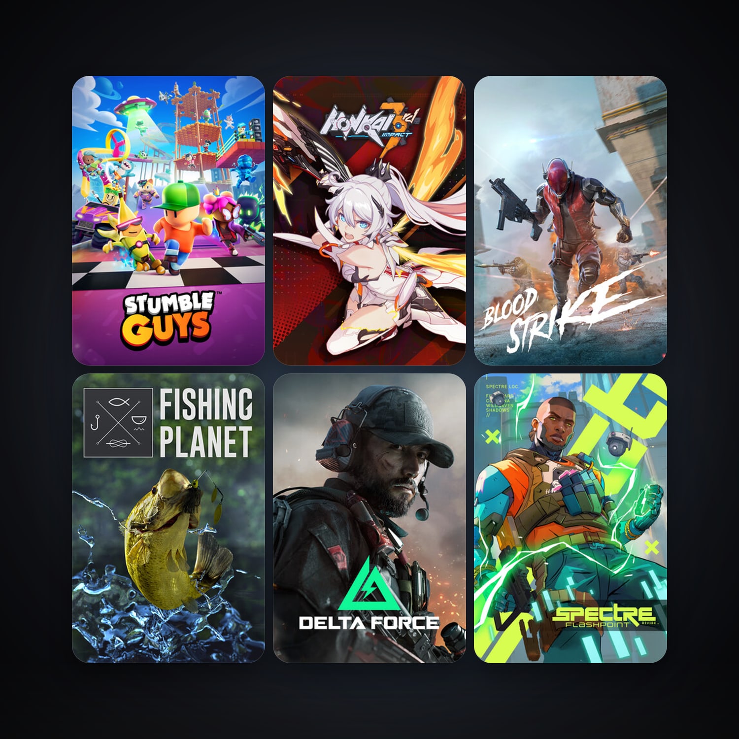 Fishing Planet + Goose Goose Duck, 7 games, clean — HabibiAccounts