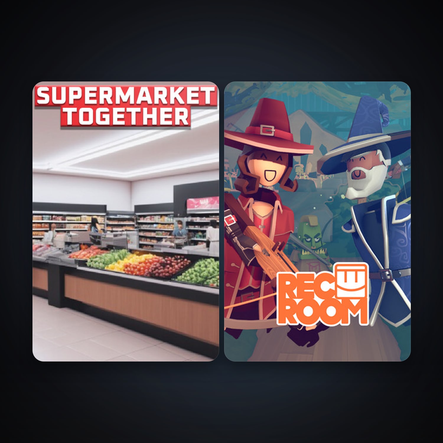 Rec Room + Supermarket Together, 4 games, clean — HabibiAccounts